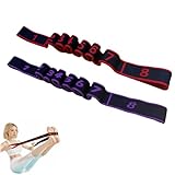 Fitness Resistance Band for Stretching and Yoga, Number Stretch Resistance Band with Clear Markings, 8-Section Elastic Training Bands (2PCS)