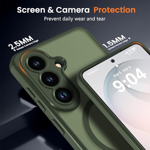 BPOASE Magnetic for Samsung Galaxy S26 Case,[Compatible with Magsafe][Full Camera Protection] Slim Fit Anti-Fingerprint Translucent Matte Shockproof Protection Phone Cover-Sage Green by BPOASE - Used condition - Image 6