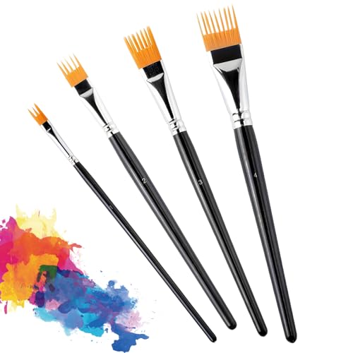 Vhjlfig Brocha | 4 Piezas Multifuncional,Materiales De Arte De Detalle Y Dibujo - para Pasatiempos Al Aire Libre Viaje Estudio Halloween Salón De Clases Cumpleaños Adultos Principiantes Niños