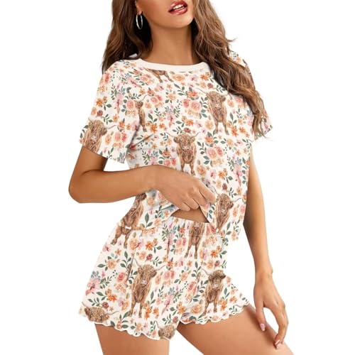 Pajamas for Women Set Shorts and Pants with Pocket Womens Pajama Sets Woman Sleepwear Pj Lounge3