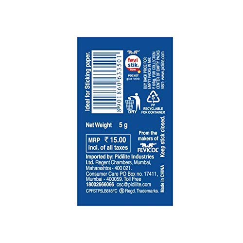 Fevistik Pocket Glue Stik, 5 grams (Qty 1)