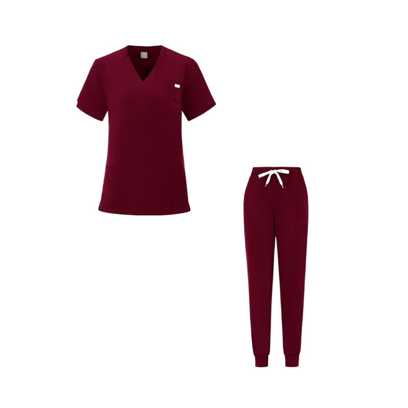 Divisa Da Infermiera Scrub uniforme da sala operatoria Scrub da lavoro ospedaliero Set Forniture mediche Tuta da lavoro for chirurgia dentale da infermiere Per Cosmetologia E Assistenza Sanitaria(Burg