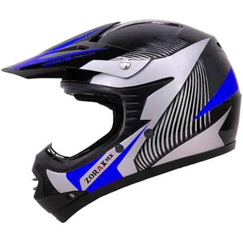 Zorax Blue L Kids Motocross Helmet Cover