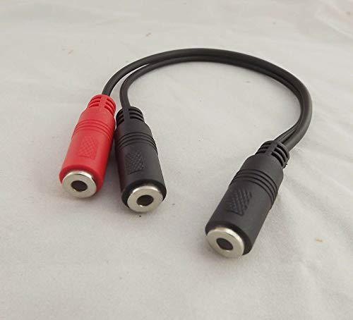 Cable adaptador audio Jack 3.5mm hembra a 2x3.5mm hembra miniatura 1