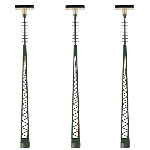 Preisvergleich Produktbild Evemodel 3 STK. Modell bahnleuchten Gittermastleuchte,spur H0 licht Layout,133MM