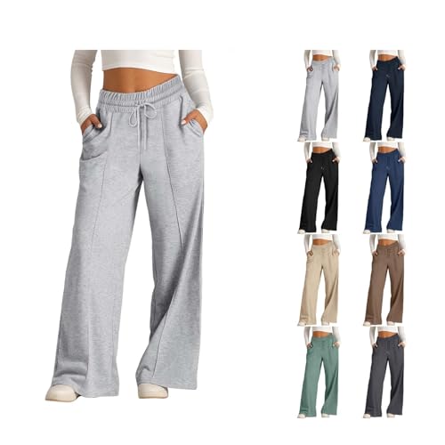 Girls Sweatpants Kids Cotton Trousers Straight Baggy Leg Track Joggers Athletic Pants with Pockets for Teen Girls