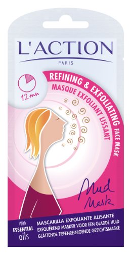 L'Action Paris Masque Lissant Exfoliant Visage | Masque Raffiné Pores & Hydratant Profond - Lot de 3