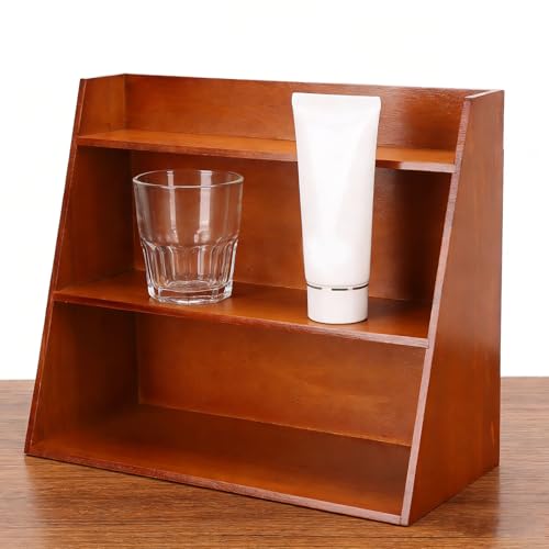 Présentoir bois vintage 3 niveaux Dpofirs avec support mural intégré