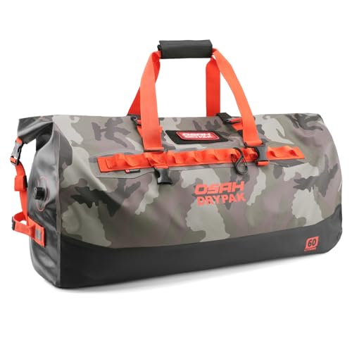 Image of OSAH DRYPAK Waterproof Duffel Bag 25L /40L /60L - Heavy-Duty Motorcycle Tail Bag, Roll-Top Dry Bag for Travel, Camping, Boating, Kayaking, Outdoor Adventure