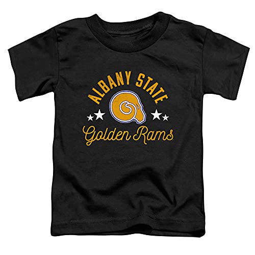 Albany State University Official Golden Rams Unisex Toddler T Shirt,Black, 3