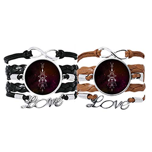 Bracelet en cuir univers et géométrie pour le style urbain quotidien