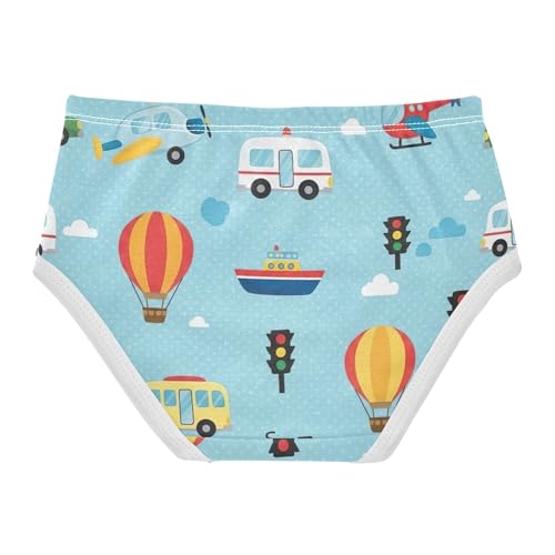 Cute Cartoon Vehicles Cars Blue Panties Little Girl Toddlers Underwear Floral Cotton Aesthetic Briefs Undies Kids 2t2