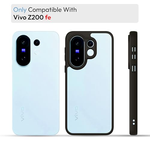 Image of KAPAVER Hybrid Series Back Cover Case Compatible with Vivo S30 PRO Mini /Vivo X200 FE 5G (PC+TPU) (Black)