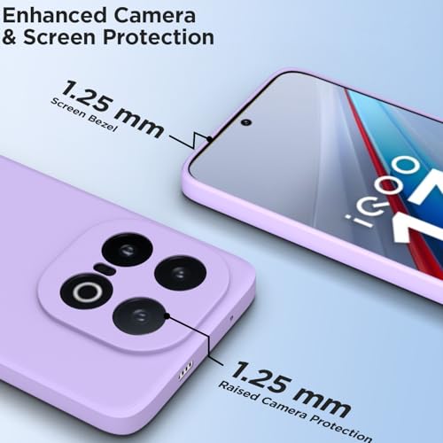Image of Outlouders Back Cover for iQOO 13 5G | Camera Protection | Durable Soft Matte Silicone Bumper Case (Purple)