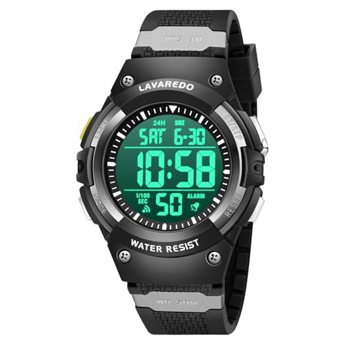 Kids Watch Boys,Digital Outdoor Sports Watches,50M Waterproof Chronograph Multifunctional Wristwatch with Alarm/Timer/Stopwatch for 5-16 Year Old Children Teens-Fits Wrist 6.3