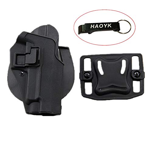 haoYK Tactical Airsoft Pistolet Dissimulation Dessiner à Droite Paddle Ceinture Ceinture Holster Poche SIG SAUER P226 P228 P229 (Noir)