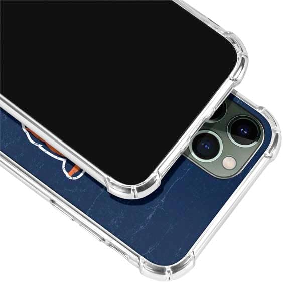 Skinit Clear Phone Case Compatible with iPhone 11 Pro Max - Officially Licensed NFL Chicago Bears - Alternate Distressed Design