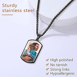 Findchic creative photo necklace personalized for women girl squareroundheartcatoval shaped stainless steel18k gold plated picture pendant custom inscription text memorial keepsake with gift box   cucciolini doodles