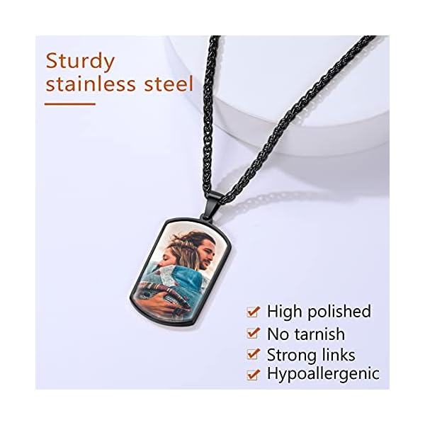 FindChic Creative Photo Necklace Personalized for Women Girl Square/Round/Heart/Cat/Oval Shaped Stainless Steel/18K Gold Plated Picture Pendant Custom Inscription Text Memorial Keepsake, with Gift Box - Image 4