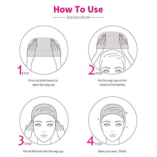 Bamutu 12 Pack Wig Caps Nylon Stocking Wig Caps Stretchy Breathable Wig Cap for Women and Man (6 Pack Black+6 Pack Nude) - Thumbnail 3