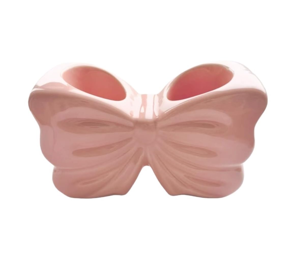 Uchwyt Szczoteczkę Uchwyt Na Szczoteczki Do Zębów Bowtie 2 Miejsca Wystrój Łazienki Przenośny, Szybkoschnący Blat Organizer(Pink)