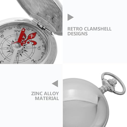 Brújula de bolsillo retro luminosa con cadena VALICLUD miniatura 7
