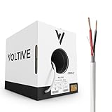 Voltive 16/2 Speaker Wire - 16 AWG/Gauge 2 Conductor - UL Listed in Wall (CL2/CL3) and Outdoor/In Ground (Direct Burial) Rated - Oxygen-Free Copper (OFC) - 250 Foot Bulk Cable Pull Box - White