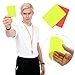 Alrhso 6 PCS Soccer Referee Cards 3 Pieces Yellow Card 3 Pieces Red Card with 1 PCS Ref Whistle Referee's Red and Yellow Cards Set Referee Accessory for Soccer, Football, Sport Competition