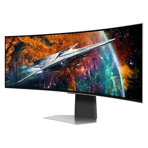 SAMSUNG 57″ Odyssey Neo G9 Dual 4K UHD Quantum Mini-LED Curved Gaming Monitor Bundle with Tech Smart USA Elite Suite 18 Standard Editing Software Bundle + 1 Year CPS Enhanced Protection Pack