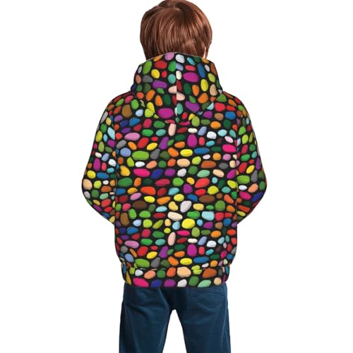 Pebble Colorful Kid Hoodies Boys Sweatshirts Girls Pullover with Pocket4