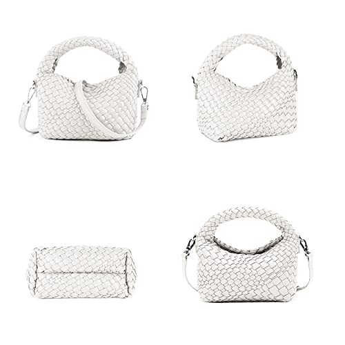Woven Purse For Women, Small Crossbody Tote Bag with Detachable Shoulder Strap, Girls Top Handle Handbag2