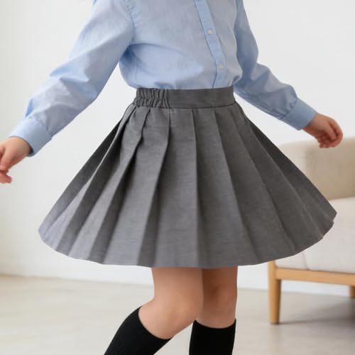 Mini jupe courte fille été à taille haute plissée - 3
