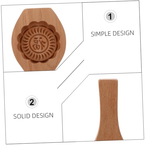 Molde creativo para pasteles Mooncake de madera miniatura 7