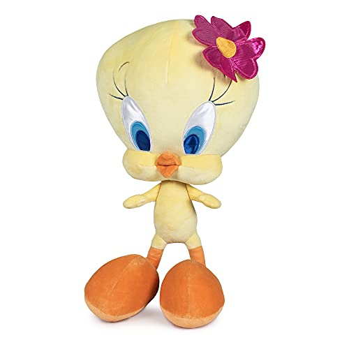 Famosa Softies - Peluche de Piolín, Extra Blando y Suave, tamaño Grande, Mide 45 centímetros, está Relleno Material de Fibra 100% reciclada, Fans de Looney Tunes y niños Desde 12 Meses, (760019974)
