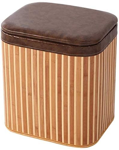 Repose-pieds canapé tabouret ottoman en bambou tressé pour rangement de maison
