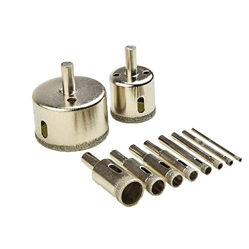 Juego de brocas diamantadas para mármol 10 piezas 3-50 mm miniatura 1