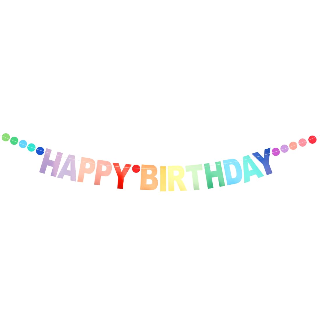 Happy Birthday Girlande Regenbog, Girlande Geburtstag 5 Meter, Happy Birthday Banner, Alles Gute Zum Geburtstag BannerSchild, GeburtstagDeko Zubehör Party Dekoration Banner für Erwachsene Kinder
