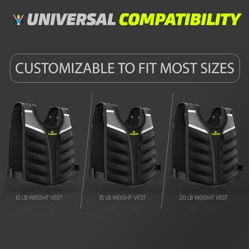 Image of HACER Weighted Vest with Metal Plates Strength Training Equipment Adjustable Straps Weights for Men and Women Gym Workout Running (Pack of 1, Black, 6.5kg)