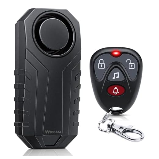 WSDCAM 113dB Loud Anti Theft Vibration Sensor Alarm Systems for Electric Bike Motorcycle Golf Car Trailer Mailbox Garage Door Waterproof Home Security Bike Accessories Bike Alarm with Remote