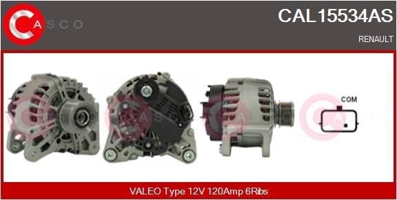 Alternateur Renault CASCO CAL15534AS solution contre voyant batterie allume
