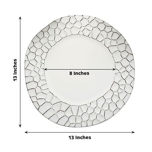 Platos desechables redondos blancos mate 13" pack x6 miniatura 3