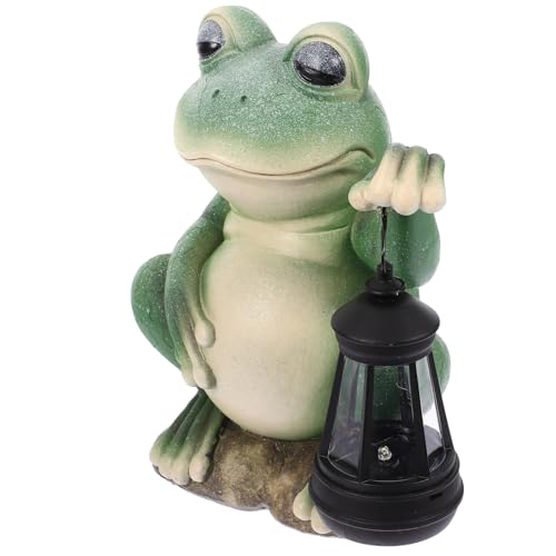 Lampe solaire grenouille deco exterieur jardin pelouse resine etanche