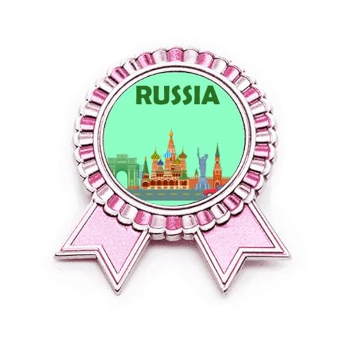 Médaille de Vainqueur Kremlin Russie Broche Rose | Cadeau Original en Métal Style Graffiti