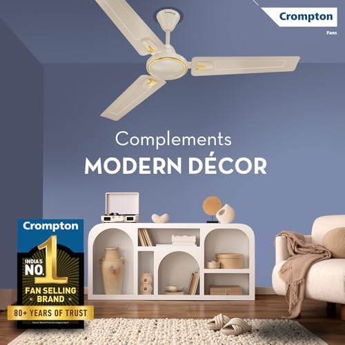 Image of Crompton SUREBREEZE HILL BRIZ NEO 1200 mm (48 inch) Ceiling Fan (Ivory) Star rated energy efficient fans