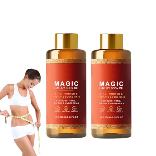 2 piezas Aceite Corporal Reafirmante Mágico, Aceite de Lujo Después de la Ducha con Ingredientes Naturales, Hidratante y Tonificante, Mejora Elasticidad y Firmeza de la Piel, Cuidado Corporal Completo