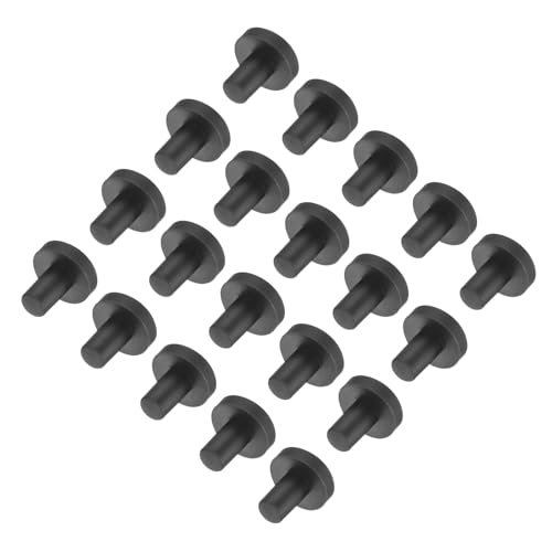 Image of uxcell High Temp Silicone Plug Mount Dia 4mm /0.16 inch t Shaped Rubber Stopper Hole Plugs for Powder Coating Plating Waterproof Plugs Sealing Plugs Black Pack of 36(OD 9.5mm)