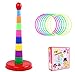 Produktbild DOXMAL Kunststoff Wurfringe Set Intelligenz Entwicklung Bunte Pädagogisches Spielzeug Puzzle-Spiel für Kinder und Erwachsene Birthday Party Supplies