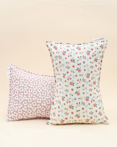 Image of ALVABABY Toddler Pillowcases 2 Pack Organic Cotton Fit 13 inchx 18 inch or 14 inchx19 inch Kids Pillow Cover Envelope for Girl Boy Travel(Pillowcase Only)