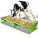 Futtertrog für Ziegen 138CM Viehtränke Futtertrog Große Kapazität Metall Futtertrog Heavy-Duty Pferd Feeder Viehtränke für Rinder Kühe Pferde Schafe Ziegen Schweine Kalb Hirsche