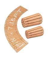 VEVOR Rollweg Gartenweg 218x43 cm, Ausrollbarer Holzweg, Gehweg aus Zedernholz mit Drahtseilverbindung, Holztritt, Gartentritt, dekorative Trittplatten für Strandpromenade, Hinterhof, Terrasse